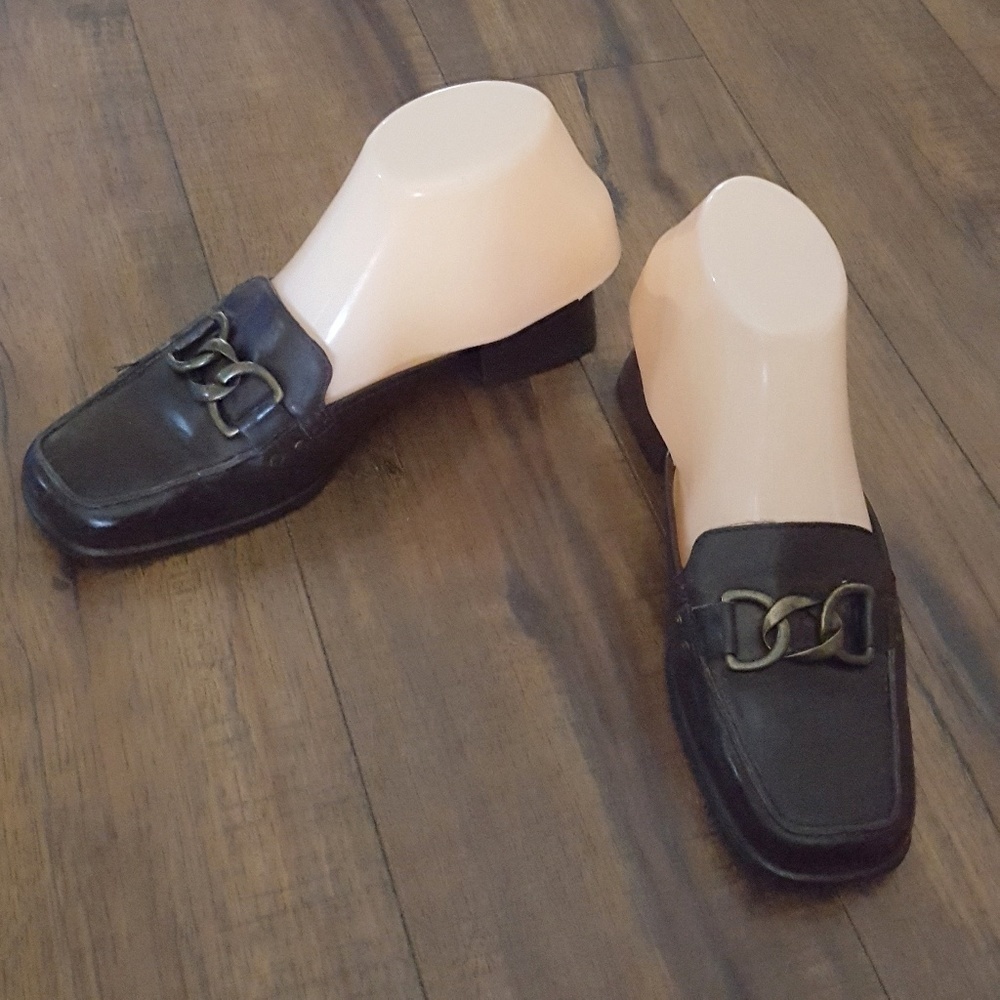 Arturo Chiang - Horse Bit Brown Leather Mules